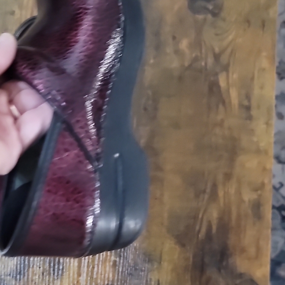 Dansko Maroon Textured Clogs - Picture 10 of 10